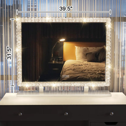 Oglindă Diamond Vanity cu Iluminare LED din Cristal pentru Machia