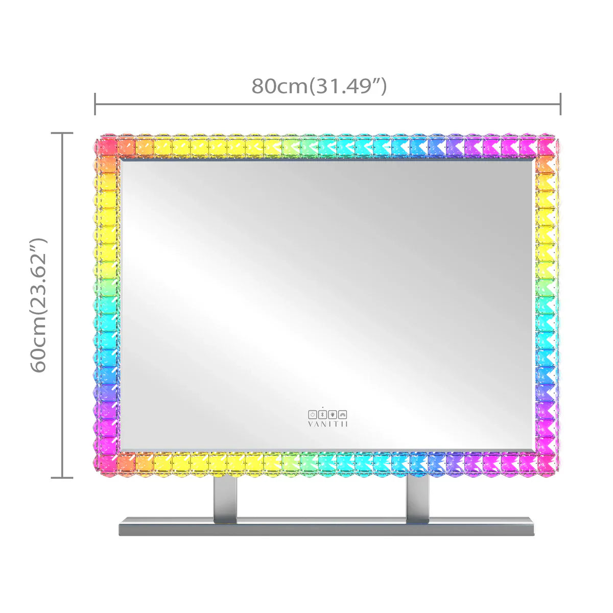 Oglindă Diamond Vanity cu Iluminare LED din Cristal pentru Machia
