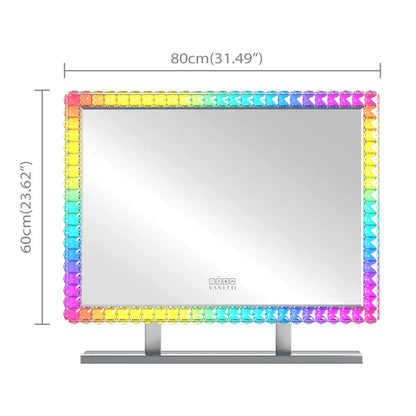 Oglindă Diamond Vanity cu Iluminare LED din Cristal pentru Machia